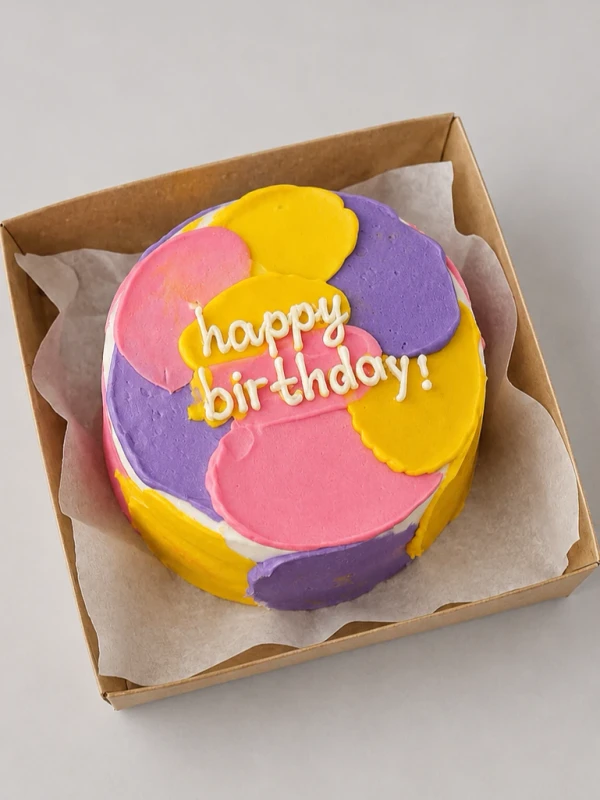 Бенто - торт "Happy Birthday радужный"